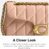 imageCoach Quilted Tabby Shoulder Bag 26 with Chain B4Cream