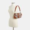 imageCoach Soho Flap Bag in Crystal Signature Jacquard LHBurnished Amber