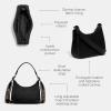 imageCoach Unisex Hobo Crossbody Bag in Crossgrain LeatherBlack