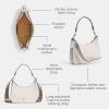imageCoach Unisex Hobo Crossbody Bag in Crossgrain LeatherChalk