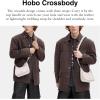imageCoach Unisex Hobo Crossbody Bag in Crossgrain LeatherChalk