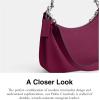 imageCoach Unisex Hobo Crossbody Bag in Crossgrain LeatherDeep Plum