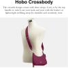 imageCoach Unisex Hobo Crossbody Bag in Crossgrain LeatherDeep Plum