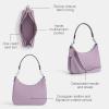 imageCoach Unisex Hobo Crossbody Bag in Crossgrain LeatherSoft Purple