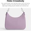 imageCoach Unisex Hobo Crossbody Bag in Crossgrain LeatherSoft Purple