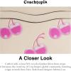 imageCoach Womens Coachtopia The Summer I Turned Pretty Wavy Card Case with Cherry Print PinkCloud One Size