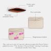 imageCoach Womens Coachtopia The Summer I Turned Pretty Wavy Card Case with Cherry Print PinkCloud One Size