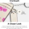 imageCoach Womens Coachtopia The Summer I Turned Pretty Wavy Zip Card Case with Key Ring in Cherry Print PinkCloud One Size