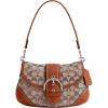 imageCoach Soho Flap Bag in Crystal Signature Jacquard LHBurnished Amber