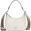imageCoach Unisex Hobo Crossbody Bag in Crossgrain LeatherChalk