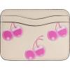 imageCoach Womens Coachtopia The Summer I Turned Pretty Wavy Card Case with Cherry Print PinkCloud One Size