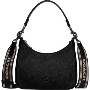 imageCoach Unisex Hobo Crossbody Bag in Crossgrain LeatherBlack