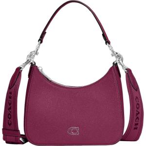 imageCoach Unisex Hobo Crossbody Bag in Crossgrain LeatherDeep Plum
