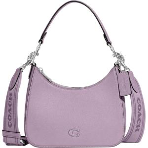 imageCoach Unisex Hobo Crossbody Bag in Crossgrain LeatherSoft Purple