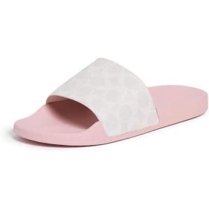 imageCoach Womens Udele Coated Canvas Slide SlipperCarnationChalk