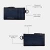 imageCoach Mens Zip Card Case in Burnished Leather Deep BlueDeep Blue