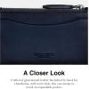 imageCoach Mens Zip Card Case in Burnished Leather Deep BlueDeep Blue