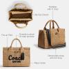 imageCoach Straw Cargo Tote 26 B4Natural