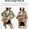 imageCoach Straw Cargo Tote 26 B4Natural