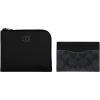 imageCoach womens 3in1 Lzip Wallet in Cross Grain Leather BlackBlackCharcoal