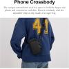 imageCoach Mens Phone Crossbody Bag in Crossgrain LeatherBlack