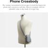 imageCoach Mens Phone Crossbody Bag in Crossgrain LeatherGrey  Blue