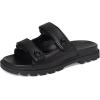 imageCoach Womens Denim Quilted Sculpted C Double Band Sandal FlatBlack