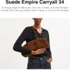imageCoach Womens Suede Empire Carryall 34 ToteB4Warm Brown
