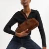 imageCoach Womens Suede Empire Carryall 34 ToteB4Warm Brown