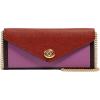 imageCoach Colorblock Leather Envelope Wallet w Chain and Turnlock
