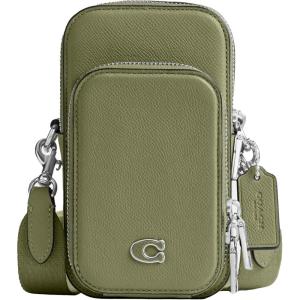 imageCoach Mens Phone Crossbody Bag in Crossgrain LeatherMoss