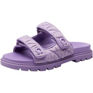 imageCoach Womens Denim Quilted Sculpted C Double Band Sandal FlatIris