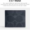 imageCoach Mens 3in1 Wallet in Maxi Signature Canvas DenimDeep Blue One Size