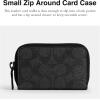 imageCoach Mens Small Zip Around Card Case Charcoal One Size