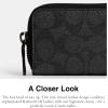 imageCoach Mens Small Zip Around Card Case Charcoal One Size