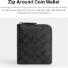 imageCoach Mens Zip Around Coin WalletCHARCOAL