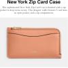imageCoach Womens New York Zip Card Case B4Peach