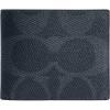 imageCoach Mens 3in1 Wallet in Maxi Signature Canvas DenimDeep Blue One Size