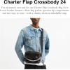 imageCoach Charter Flap Crossbody 24BlackLight Tan