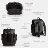 imageCoach Mens Hitch Backpack in Loved Leather BlackLight Tan MediumBlackLight Tan