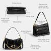 imageCoach Quilted Chain Tabby Shoulder Bag 30 B4Black