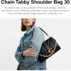 imageCoach Quilted Chain Tabby Shoulder Bag 30 B4Black