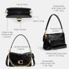 imageCoach Quilted Chain Tabby Shoulder BagB4Black