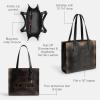 imageCoach Relay Tote in Loved Leather BlackLight Tan