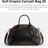imageCoach Soft Empire Carryall Bag 28 in Loved Leather LHBlack Brown