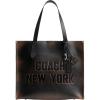imageCoach Relay Tote Bag 34 in Loved Leather BlackLight Tan
