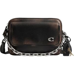 imageCoach Charter Flap Crossbody 24BlackLight Tan