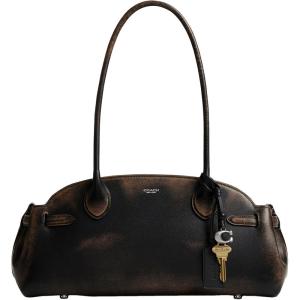 imageCoach Glazed Leather Empire Carryall 34LhBlack Brown