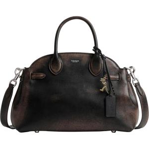 imageCoach Soft Empire Carryall Bag 28 in Loved Leather LHBlack Brown