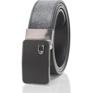 imageCoach 38MM Reversible C Plaque Buckle BeltCharcoalBlack